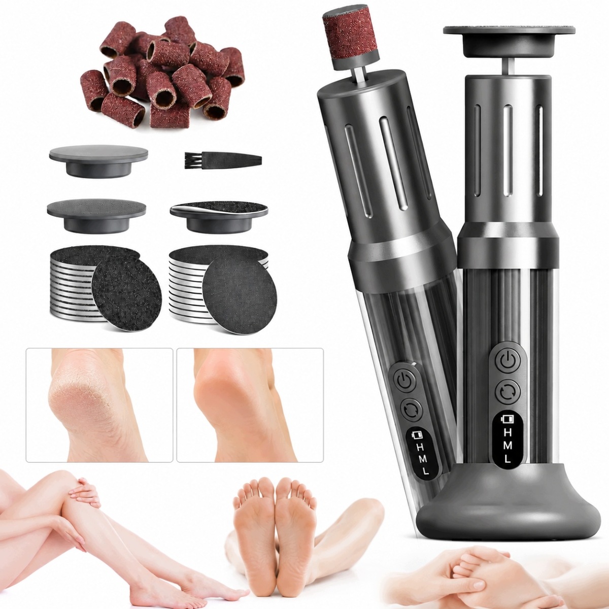 Pilník Na Nohy Paty Bruska Velká Sada 20 Koleček Usb