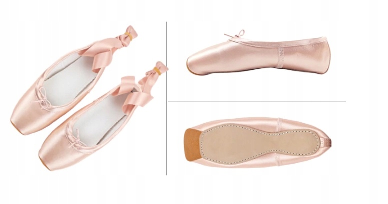 Pointe Shoes Buty do Baletu Baletki Pointy r.38 Materiał zewnętrzny atlas