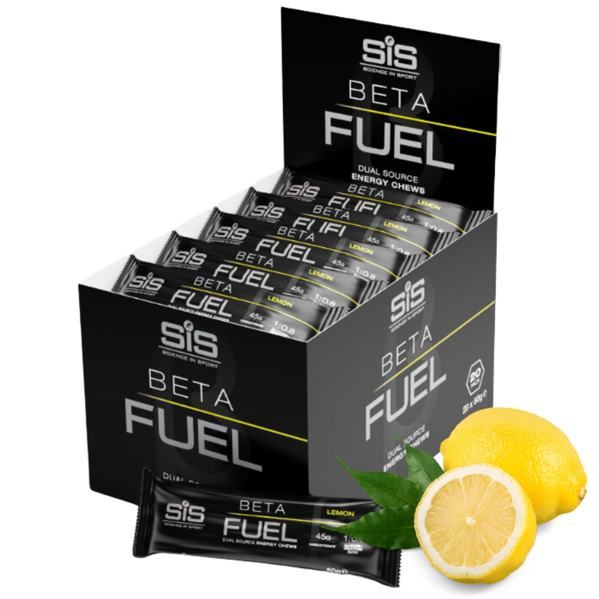 Energetická gelka Sis Beta Fuel Chew 10x60 g Sacharidy Kousátko Citron
