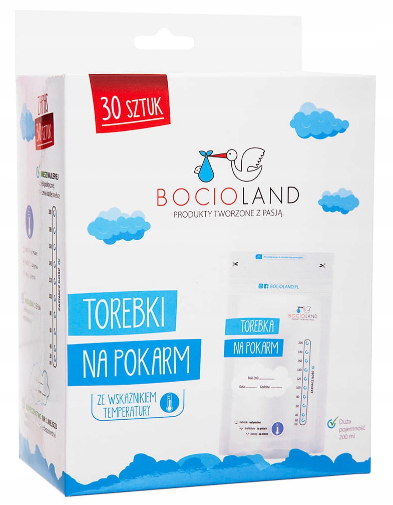 WORECZKI DO PRZECHOWYWANIA MLEKA POKARMU 30 SZT EAN (GTIN) 5904501650175