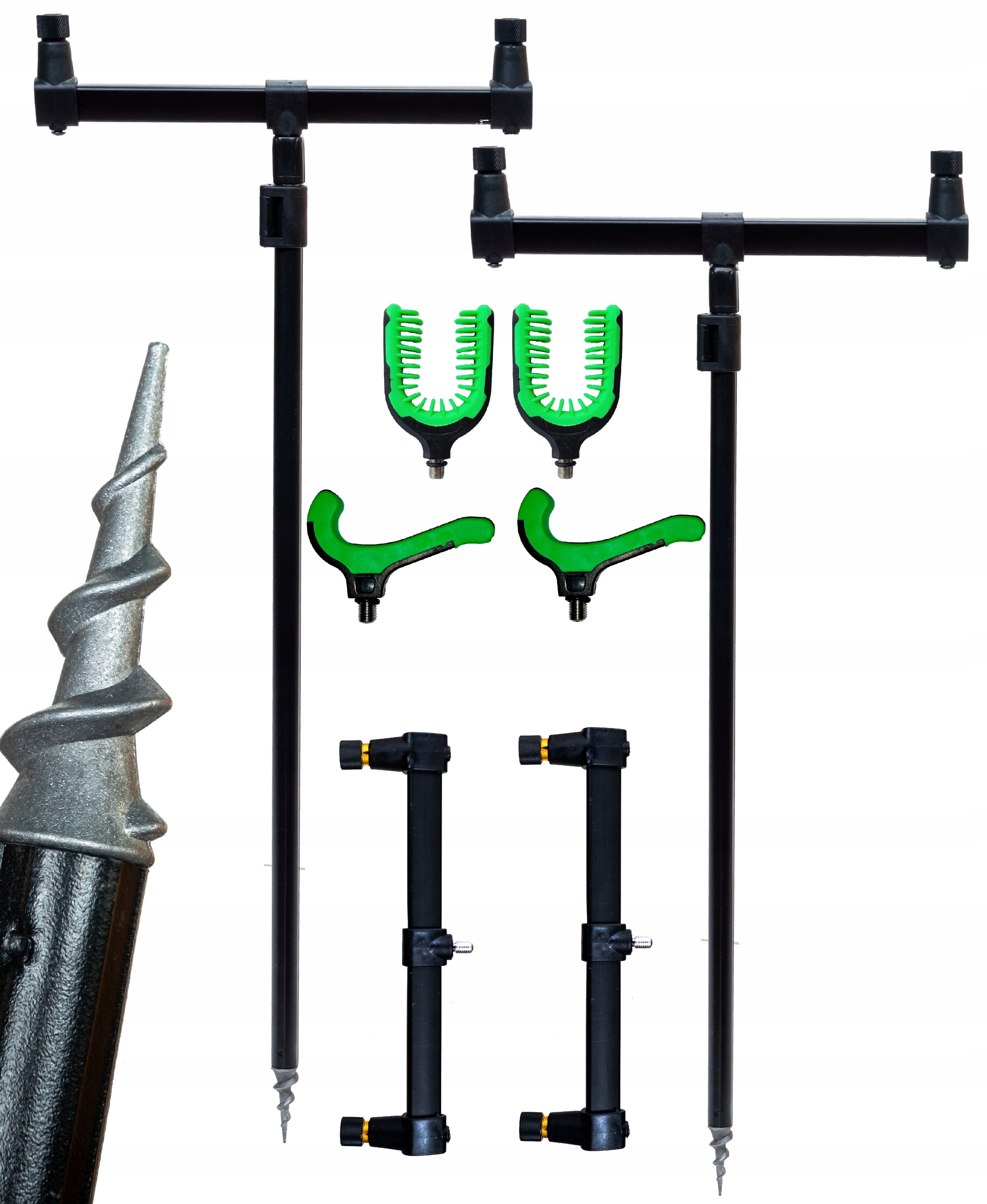 Podpórka Wędkarska 2X Buzzbar 2X Stanowisko Feederowe Na 2 Wędki Solidne