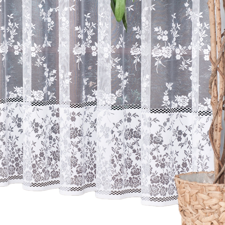 

Firanka żakardowa biała metraż 250cm