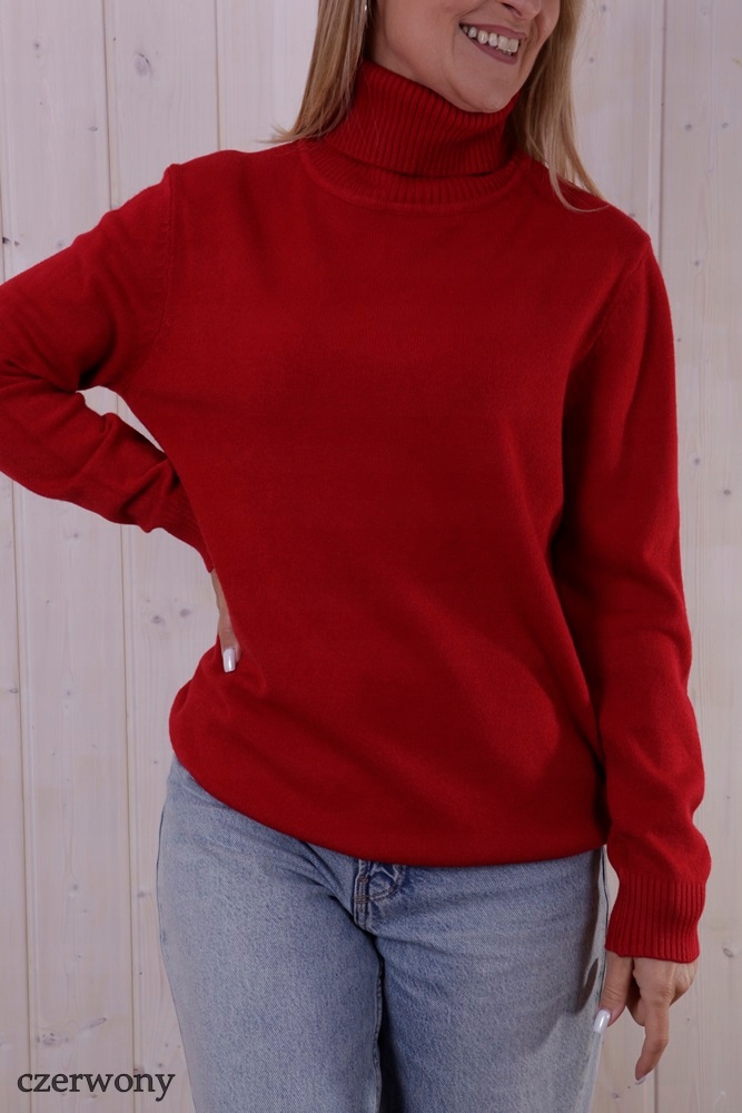 KLASYCZNY SWETEREK GOLF GŁADKI CIEPŁY SWETER *2XL Marka bez marki