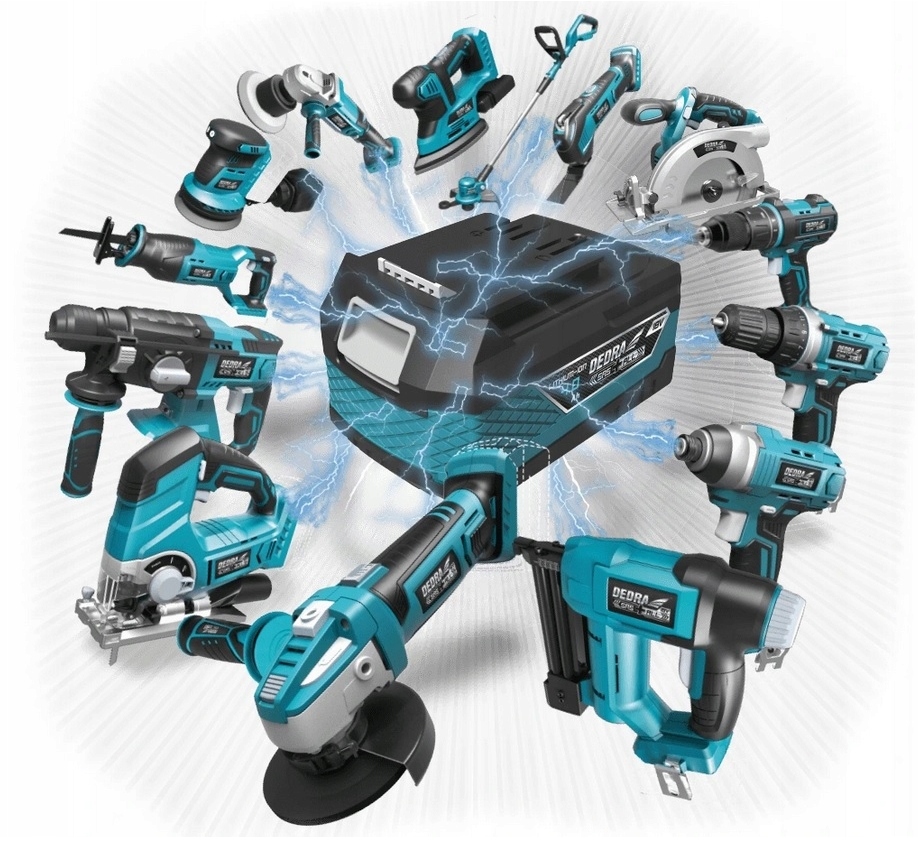 DEDRA DED7163 FREZARKA GÓRNOWRZECIONOWA AKU 18V UCHWYT 6/8mm ZESTAW 4.0Ah Marka Dedra