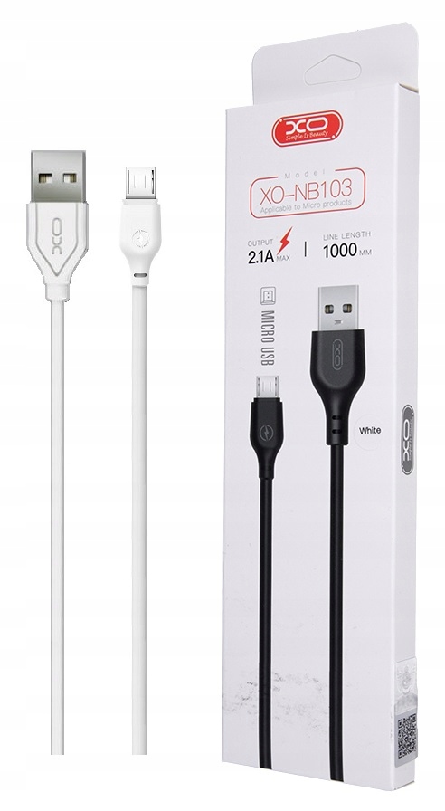

Kabel Micro Usb Mikro 1m 2100mA Przewód Ładowarki