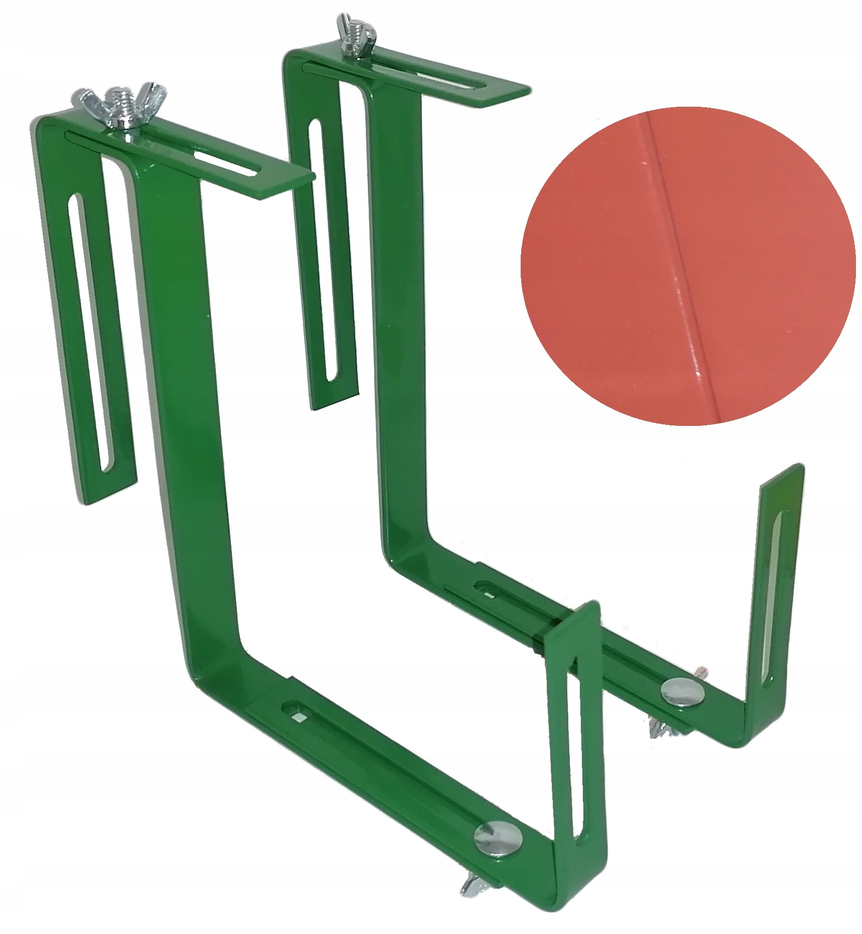 Uchwyt skrzynek balkonowych terakota hak komplet 2szt regulowane Greenmill EAN (GTIN) 5904842050771