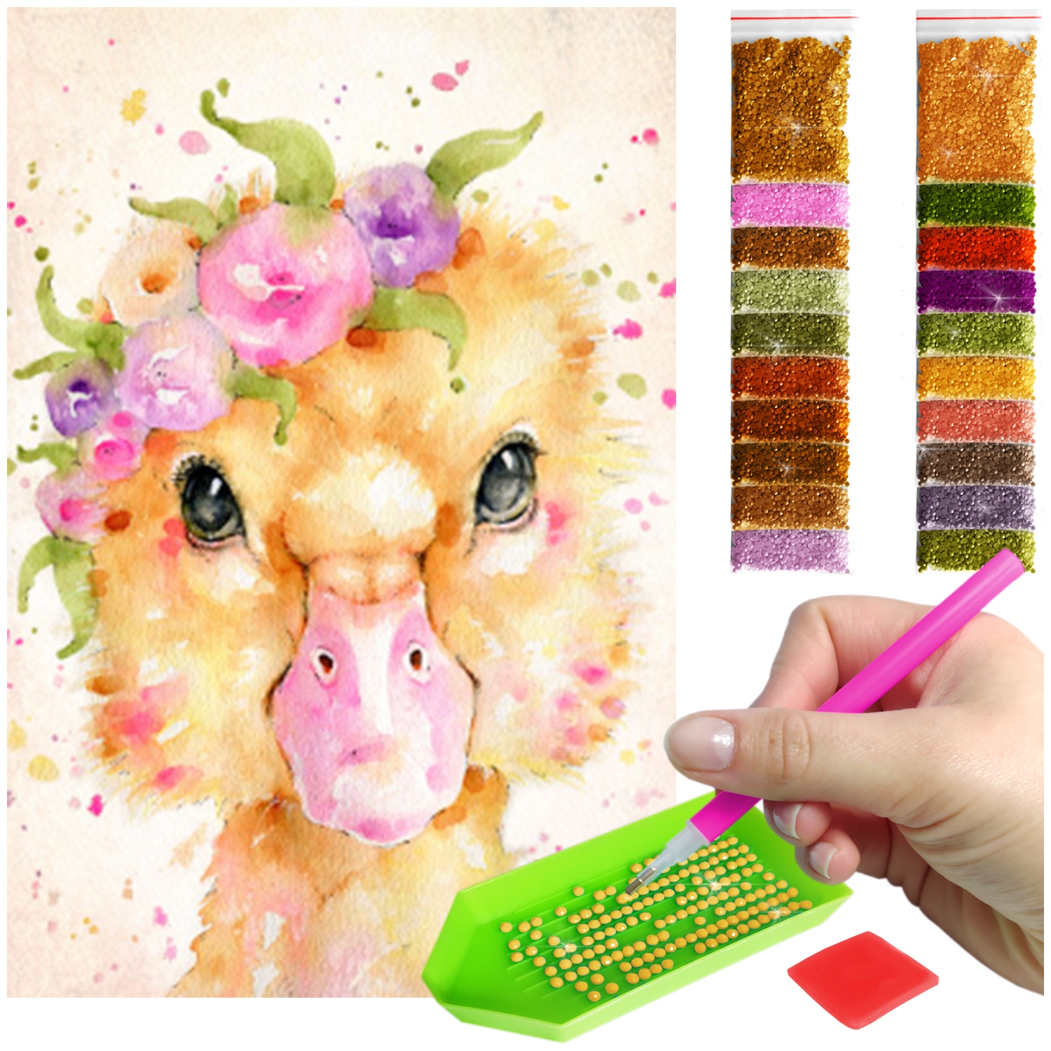 Haft Diamentový Velký 60x40cm Diamond Painting Mozaika Diamentové Příslušenství