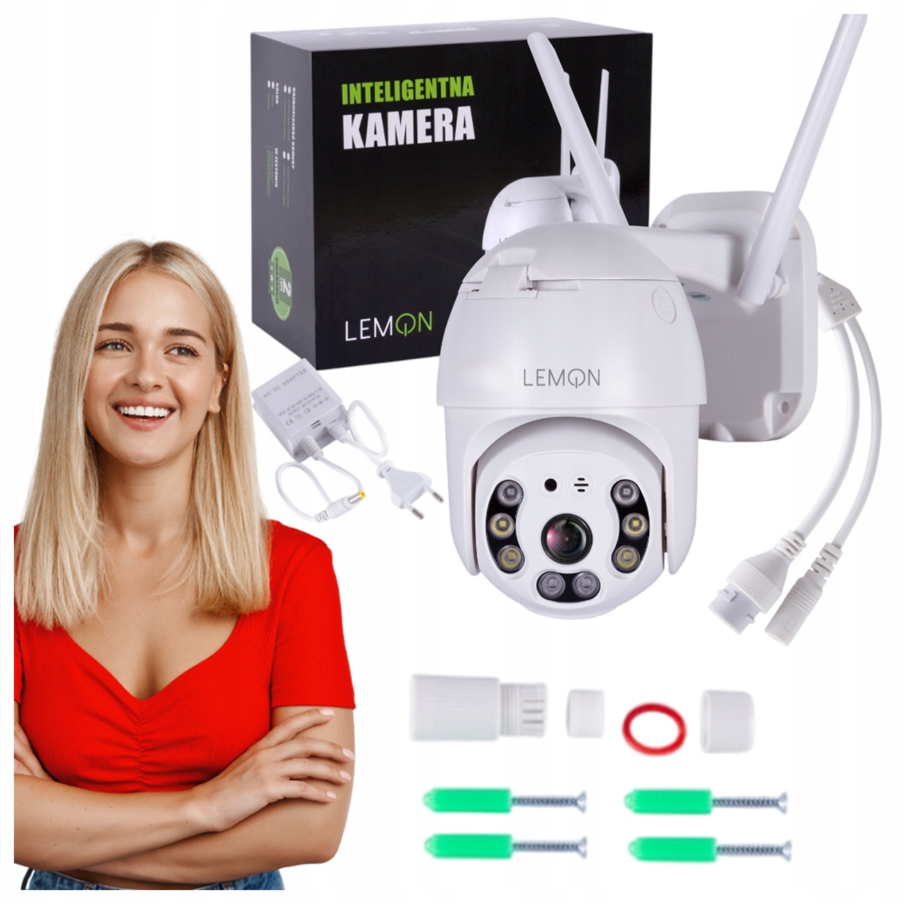 Venkovní Kamera Wifi Otočný Alarm Zoom FullHD Ip Monitorování Detekce