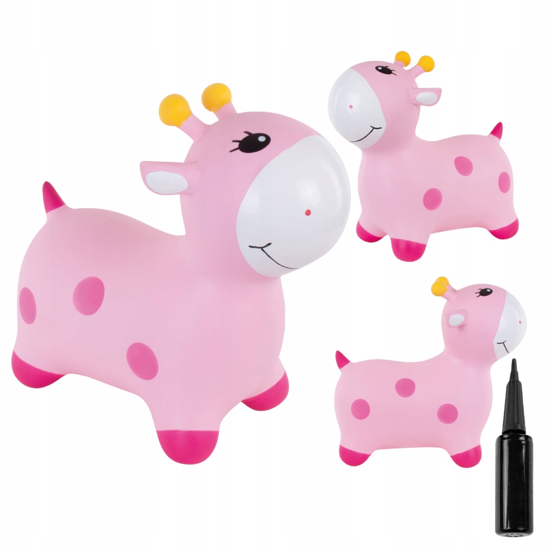 Skoczek Gumowy Różowa Żyrafa Żyrafka Dla Dzieci 12m+ Sun Baby