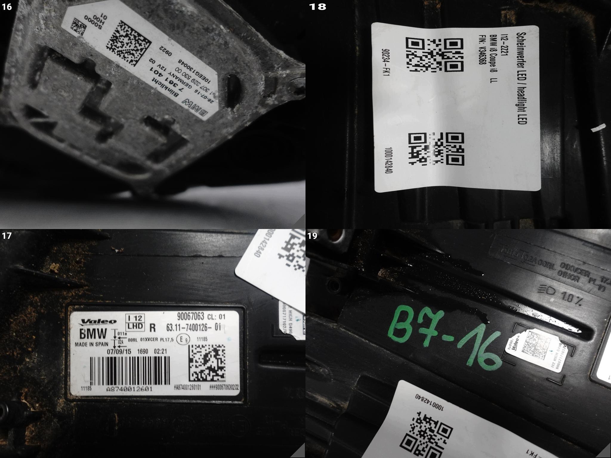 BMW i8 I12 I15 14- light FULL LED + MODULY front right dismantling EUROPA