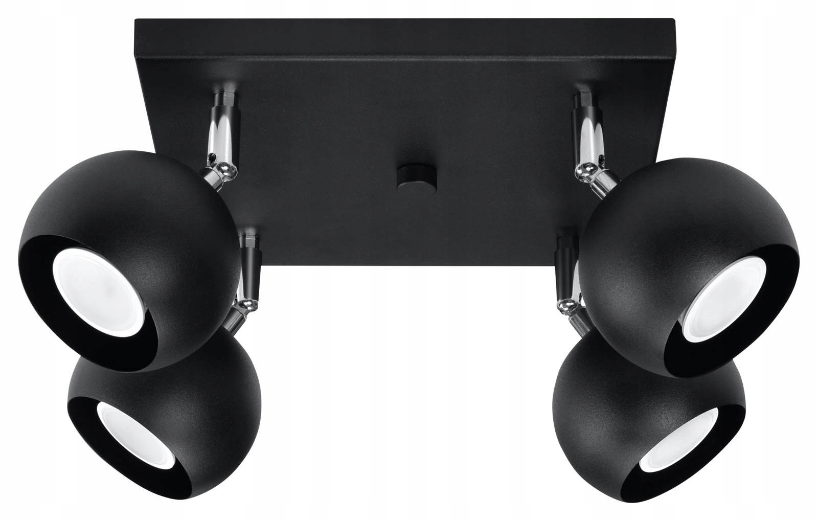 Čierny stropné svietidlo 4xGu10 Oculare SL.0446 Sollux
