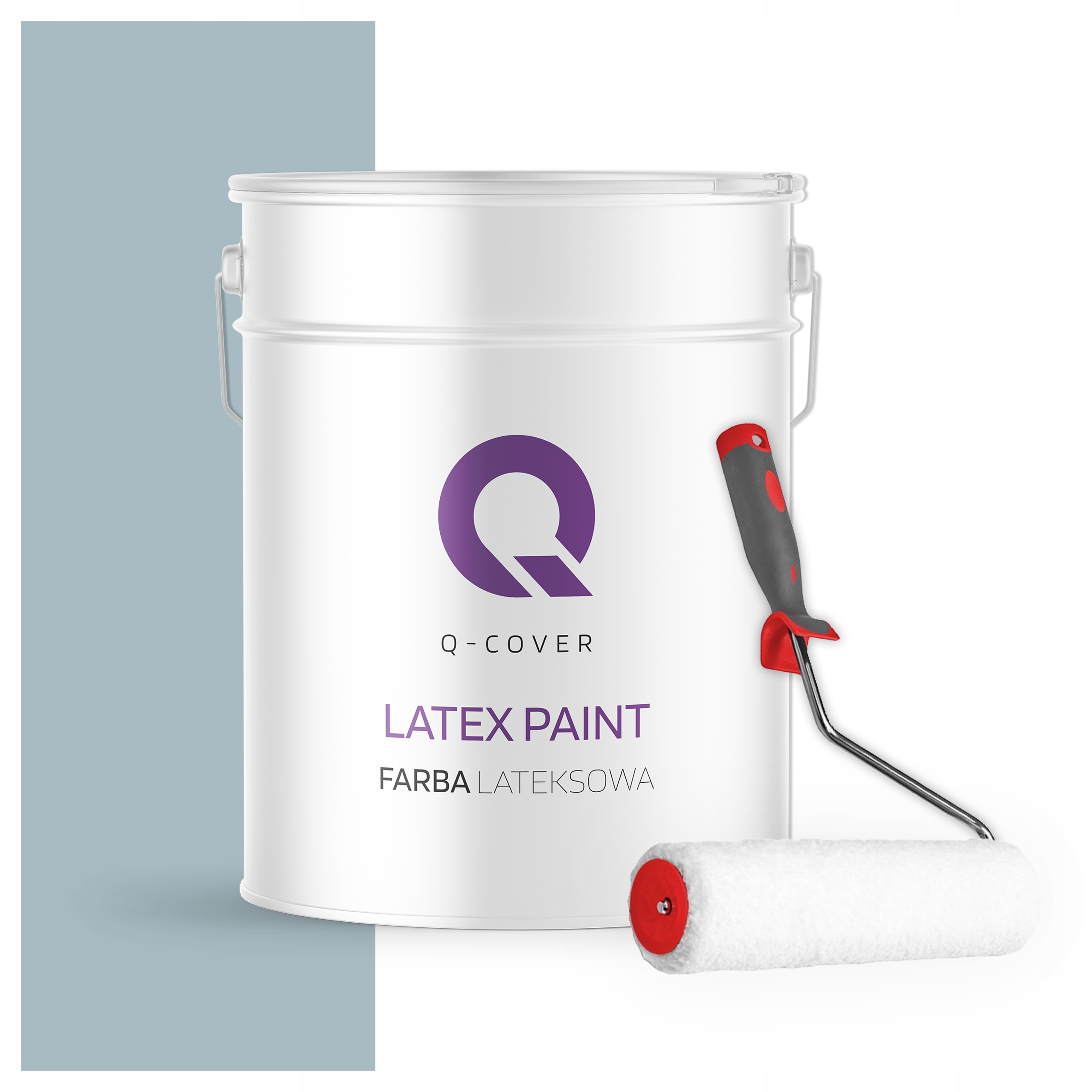 Latexová farba na steny stropov Hlboký mat 10L Šedá platinová valček