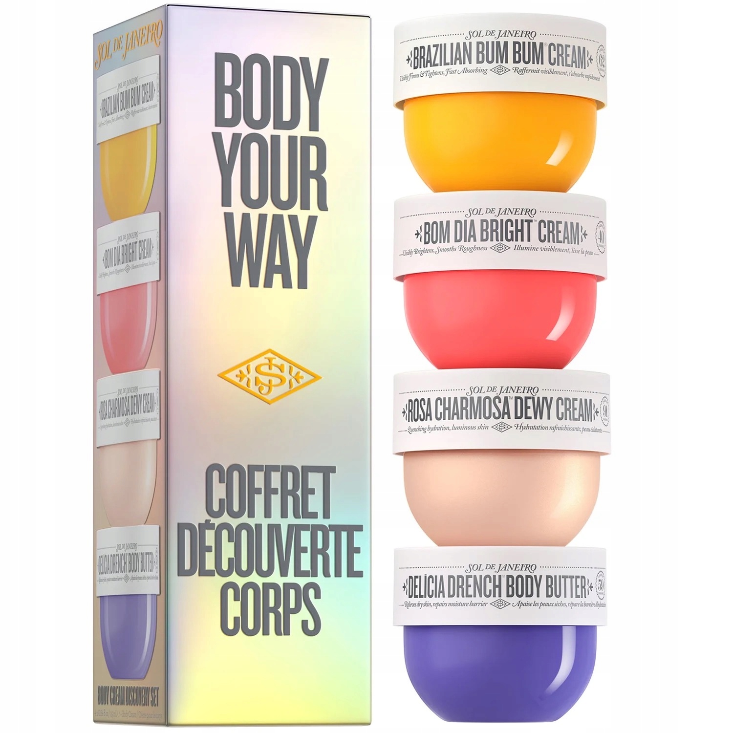 Sol De Janeiro zestaw kremów Bom Bum Rosa Delicia 4x25ml