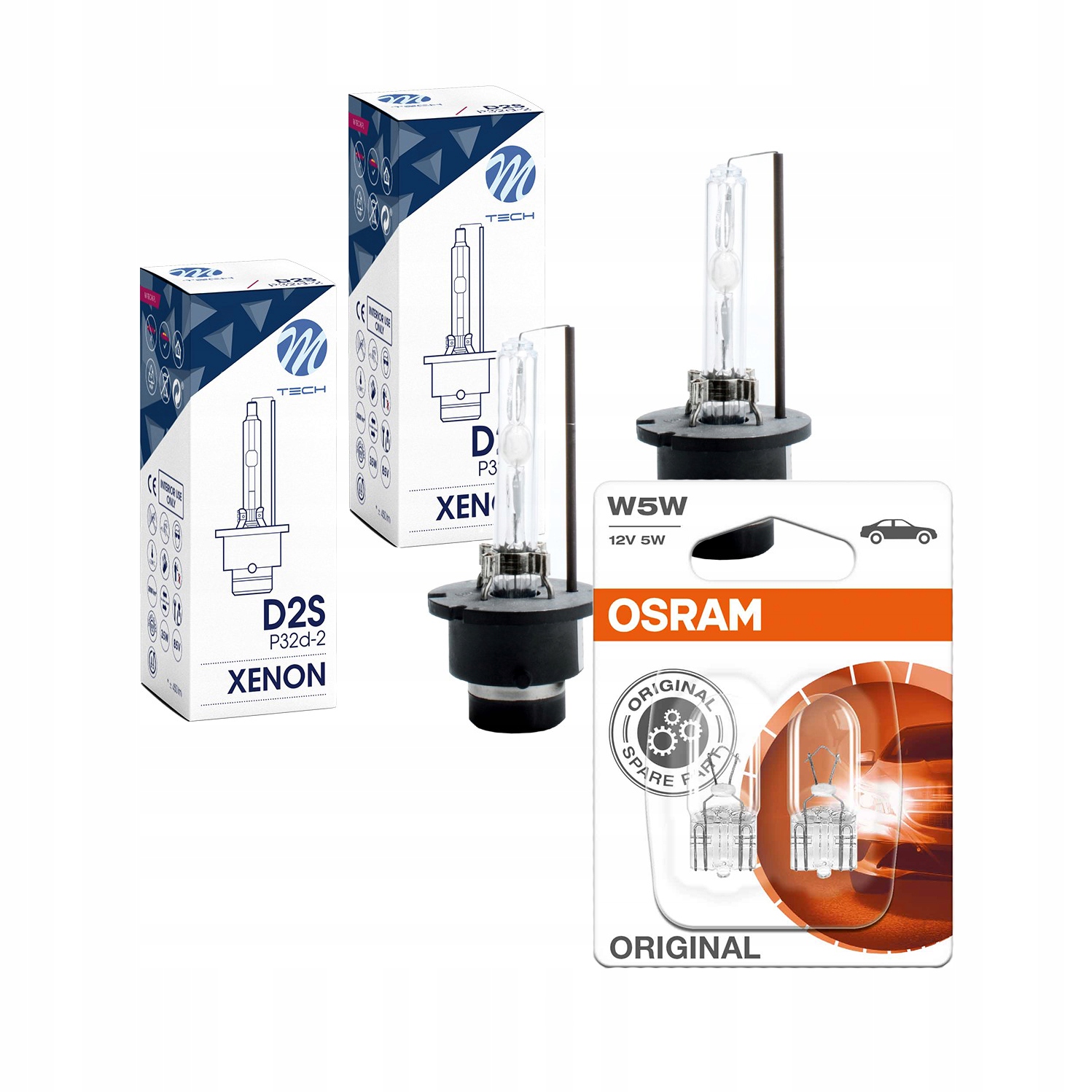 

Duo 2x D2S Żarniki Xenon żarnik 6000K i Osram W5W