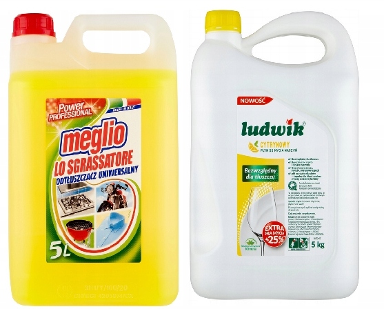 Levně Meglio tekutý odmašťovač 5 l, Prostředek na mytí nádobí Ludvík citron 5 l