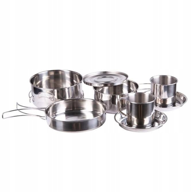 Sada turistického nádobí Mil-Tec Stainless Steel Cook Set 8 dílů