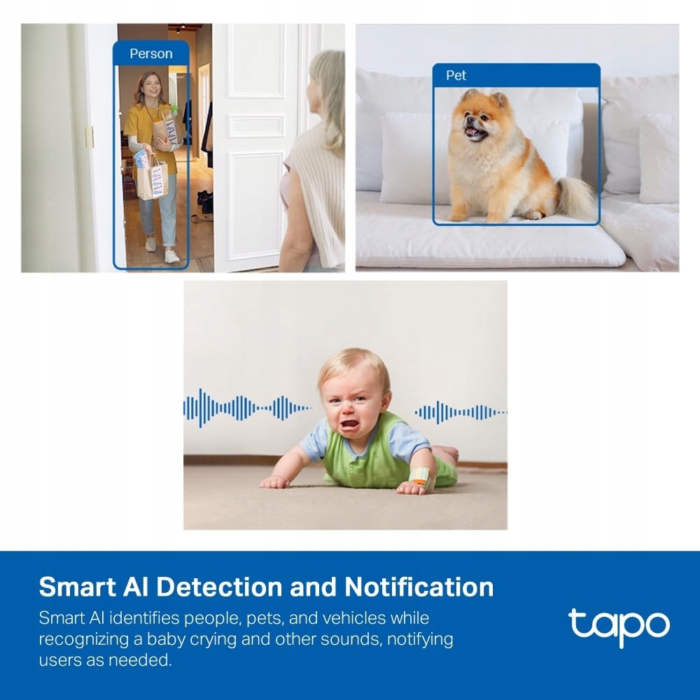 TAPO C125 Kamera Wewnętrzna 2K QHD Magnetyczna Baza HomeKit Alexa Google — miniatura 5