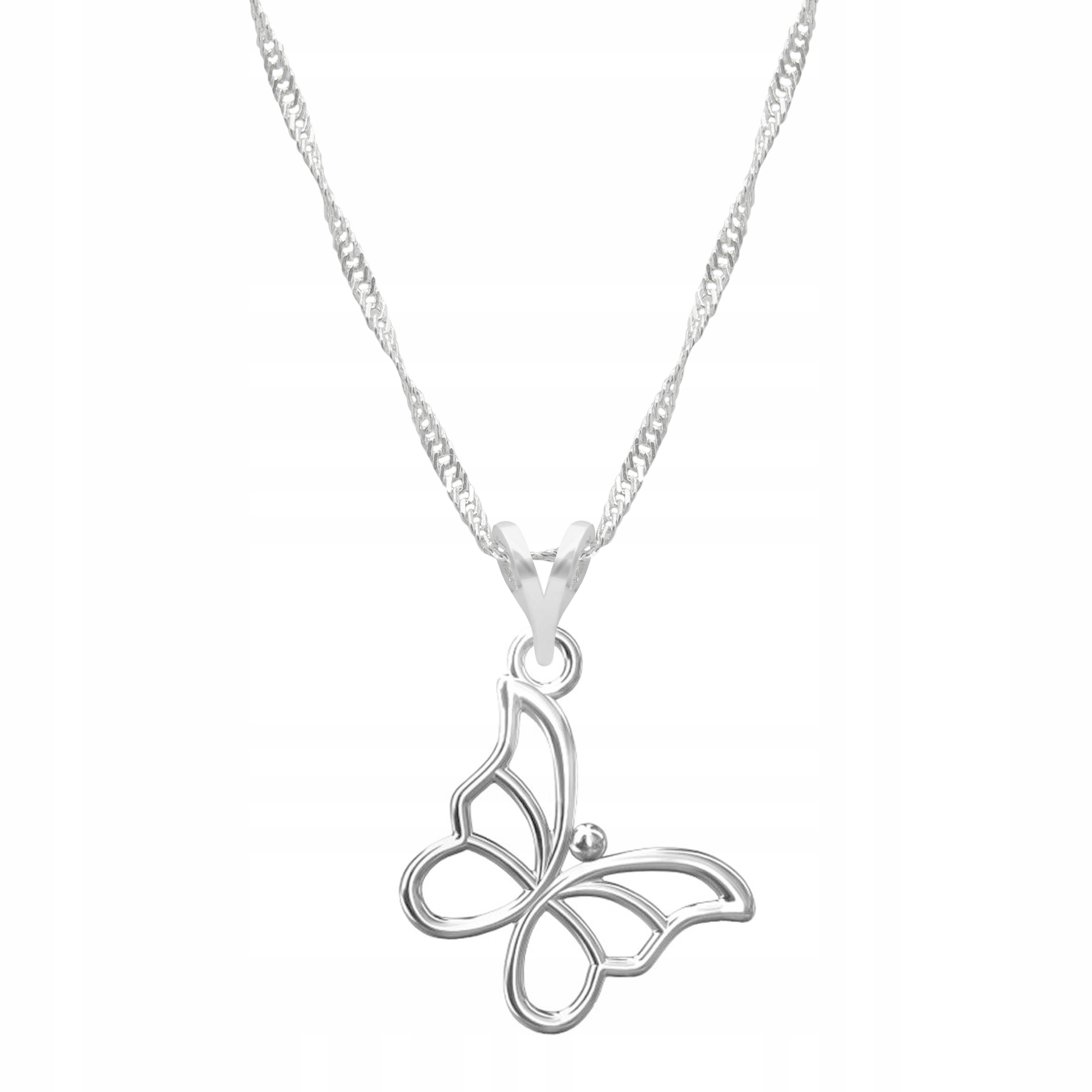 Stříbrný řetízek náhrdelník 925 Motýl Hmyz