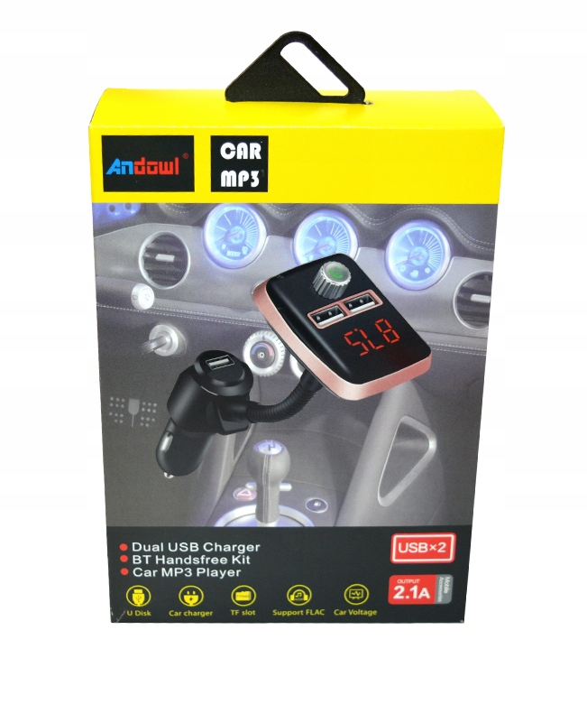 Transmiter FM MP3 Bluetooth ZESTAW GŁOŚNOMÓWIĄCY Kod producenta 709392