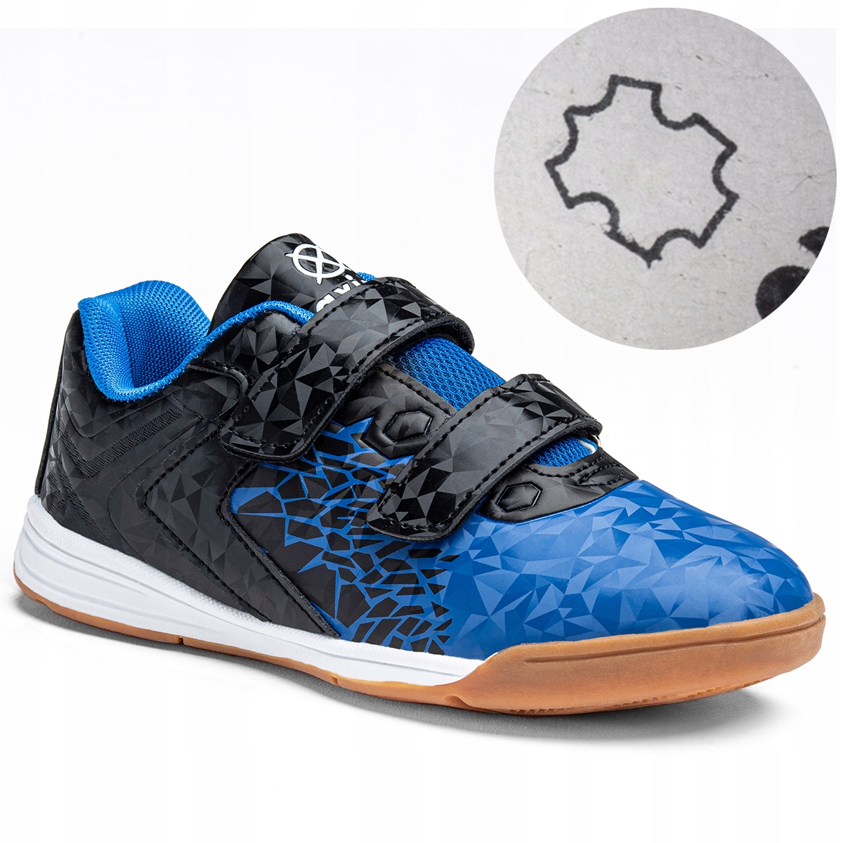 Buty sportowe halówki wkł.SKÓRA na halę boisko szkolne lekkie rzepy Axim 26