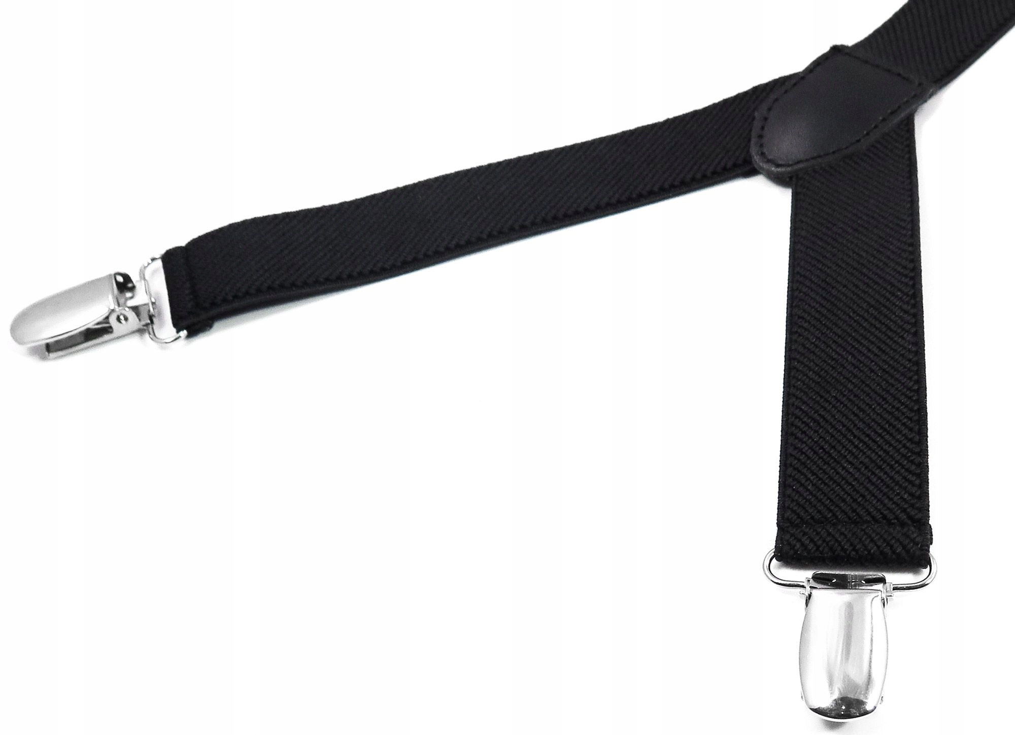 Czarne szelki do koszuli i skarpet WYSZCZUPLAJĄ! Marka Modini