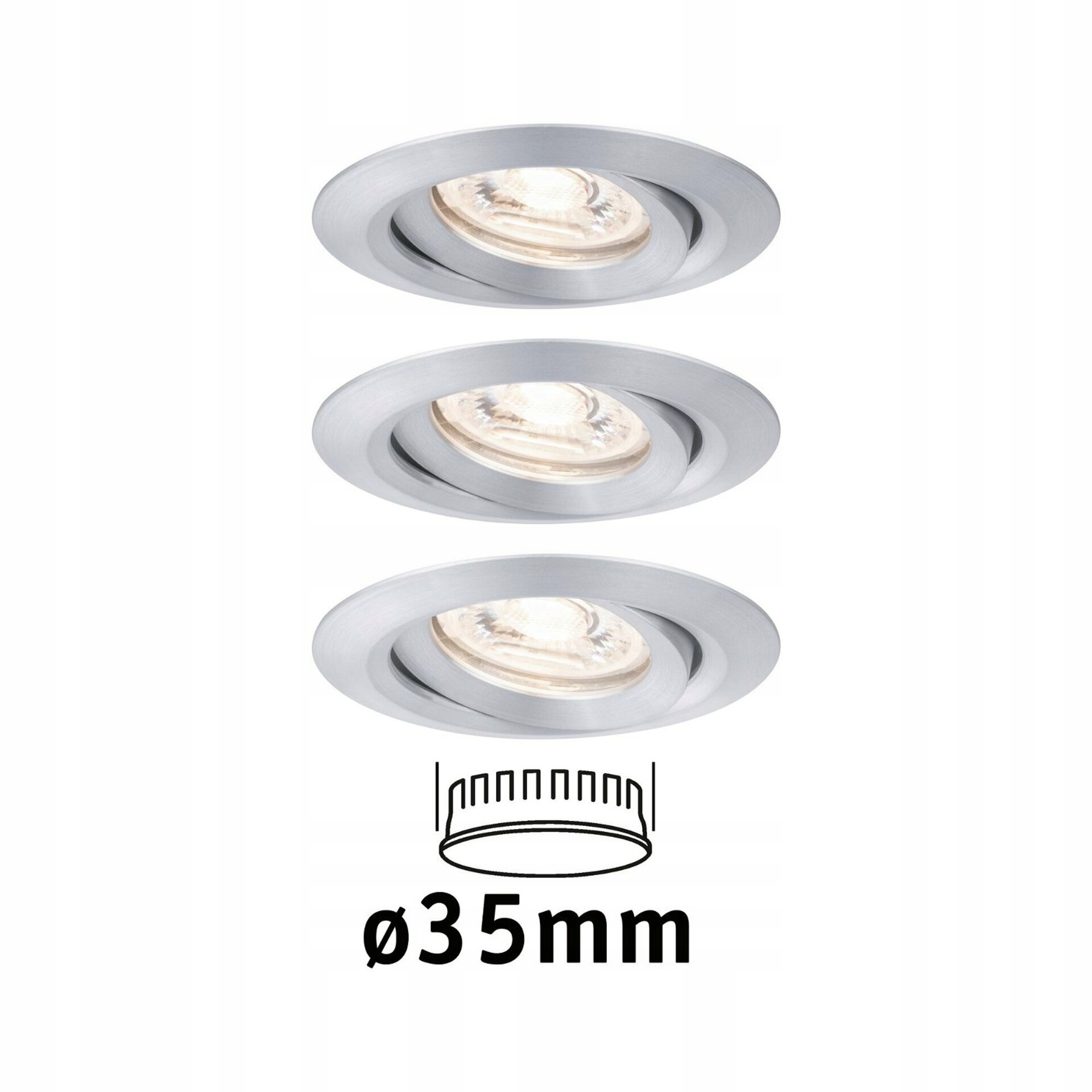 Paulmann Nova mini Led vstavané výklopné svietidlo 3x4W 2700K hliník 230V