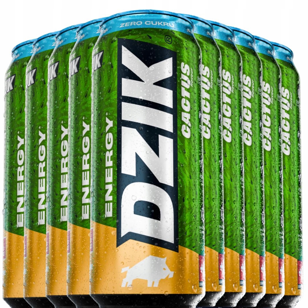Wk Dzik Energy 500 ml Cactus kaktus zero cukru energetyk drink kofeina
