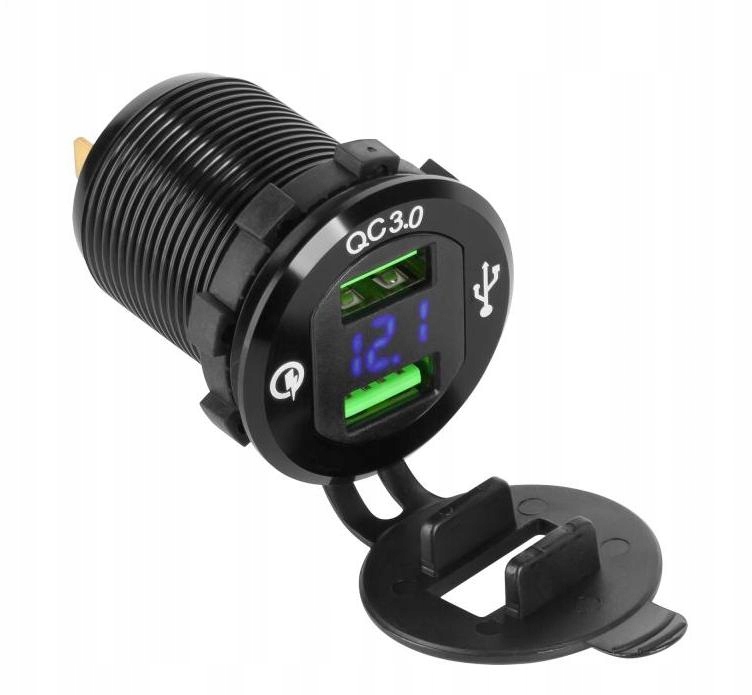 

Ładowarka samochodowa 2 x Usb Quick Charge 3.0