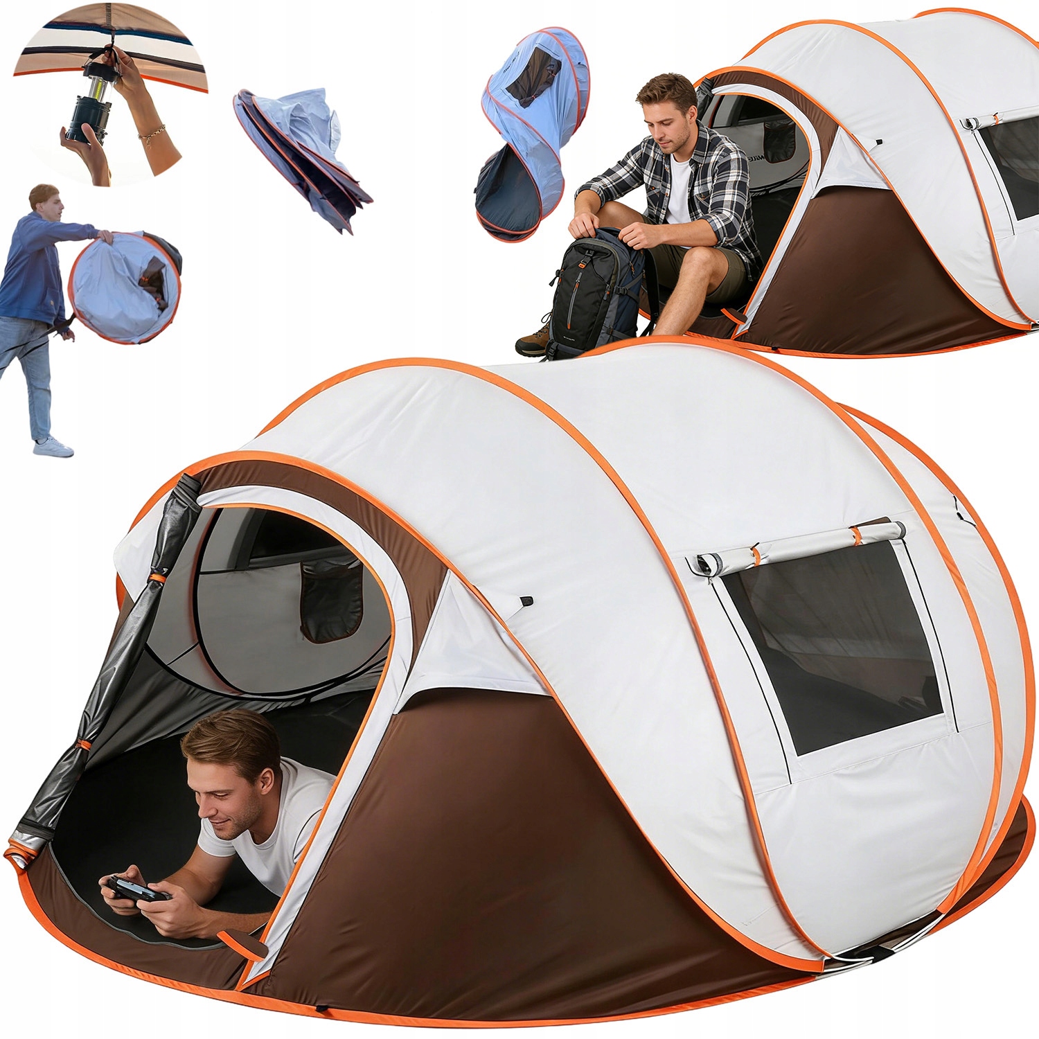 Stan 5-6MÍSTNÝ Kempingový, Větruodolný, Automatické Vyskakovací Okno