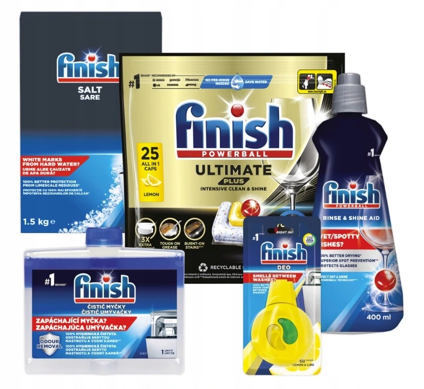 Finish Starter pack Ultimate Plus All in 1 kapsle do myčky 25 ks Citron
