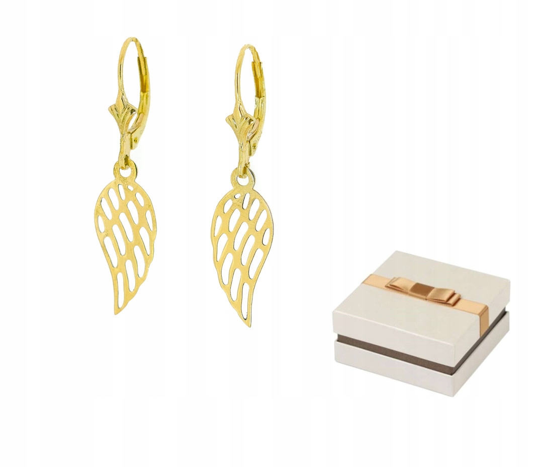 Zlato 585 Zlaté Náušnice Křídla 14 karátů KZ13