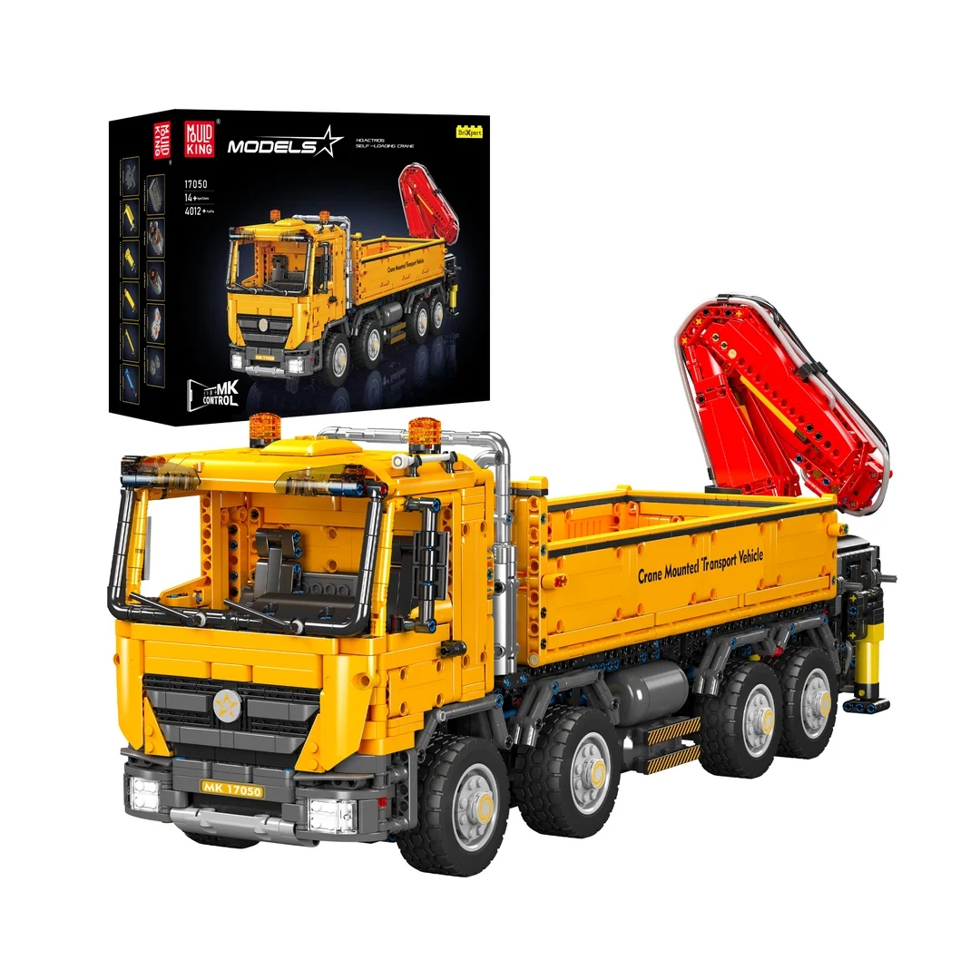 Klocki Technic Duży Model Ciężarówki Z Dźwigiem 4012 El. Mould King 17050