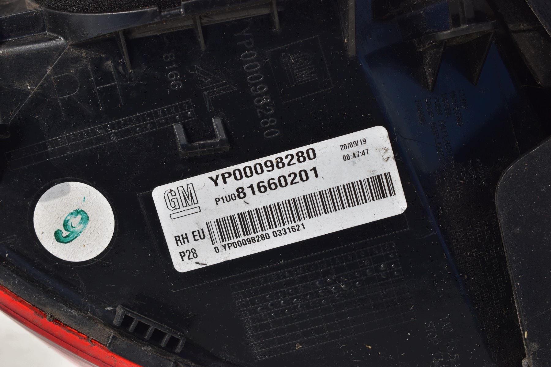 light right rear part OPEL GRANDLAND X 2017-2021 81660201 EU