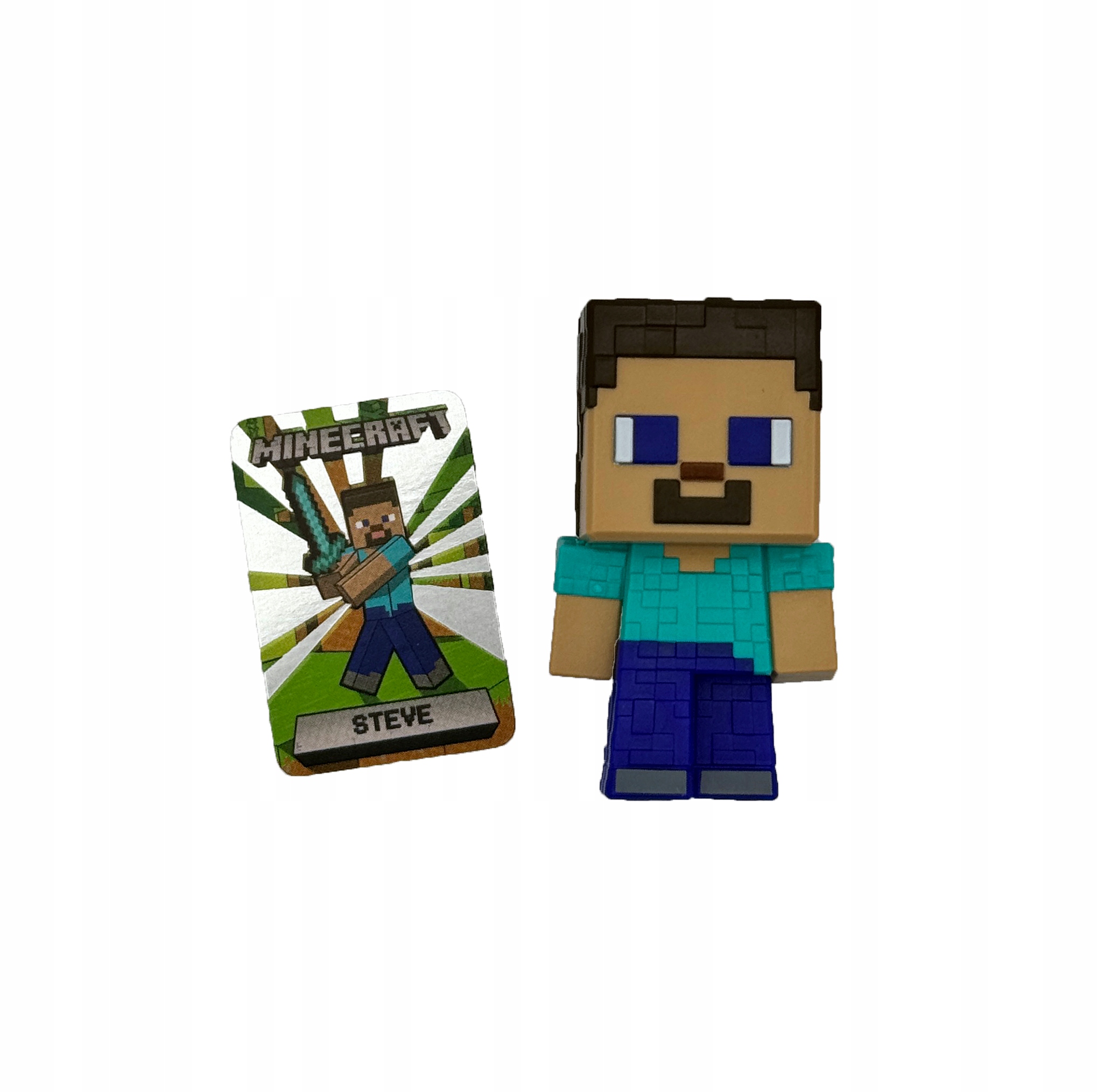 Figurka STEVE Minecraft Kinder Joy VC308 + token