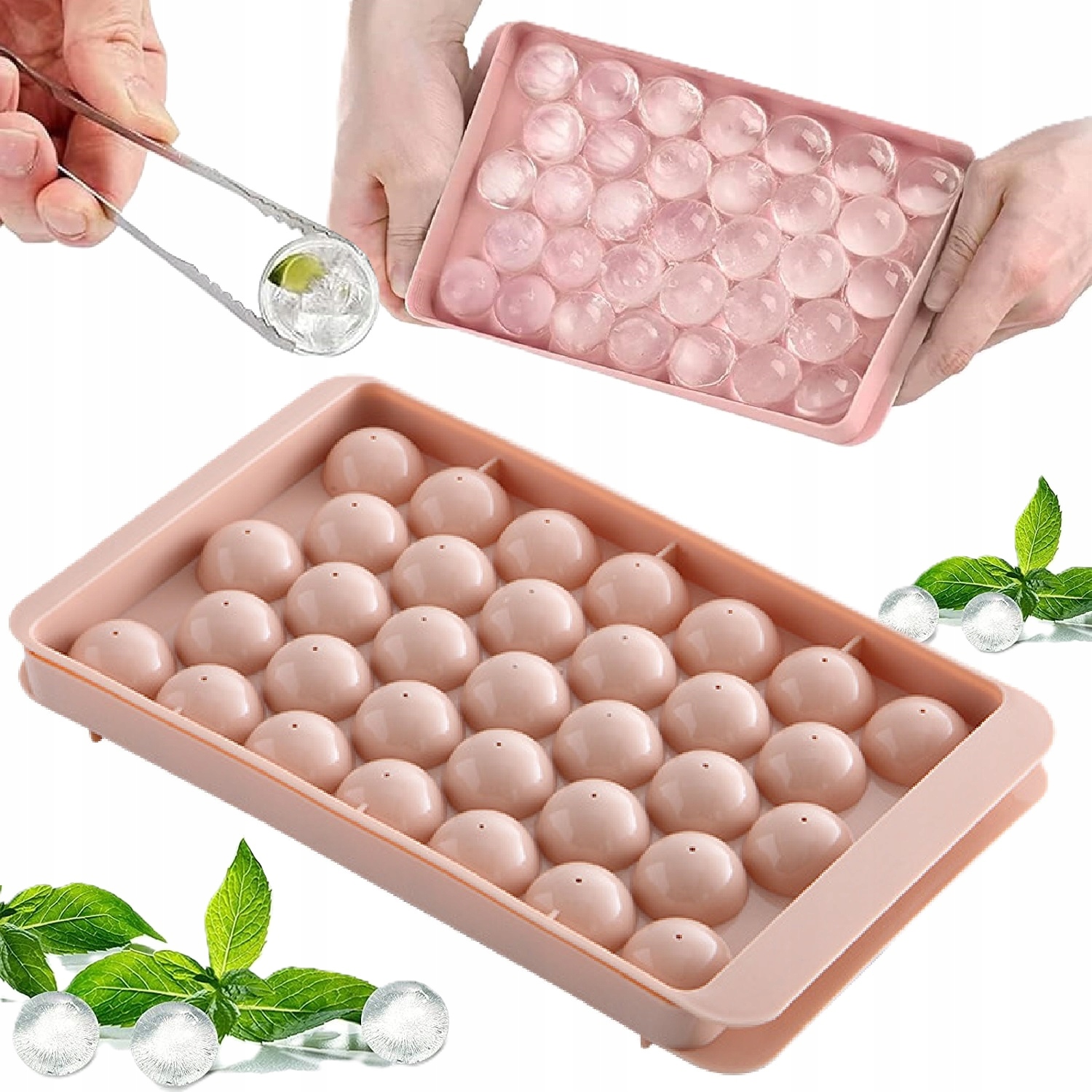 FORMA DO KOSTEK LODU FOREMKA NA KOSTKI LÓD POJEMNIK NA KULE LODOWE KULKI