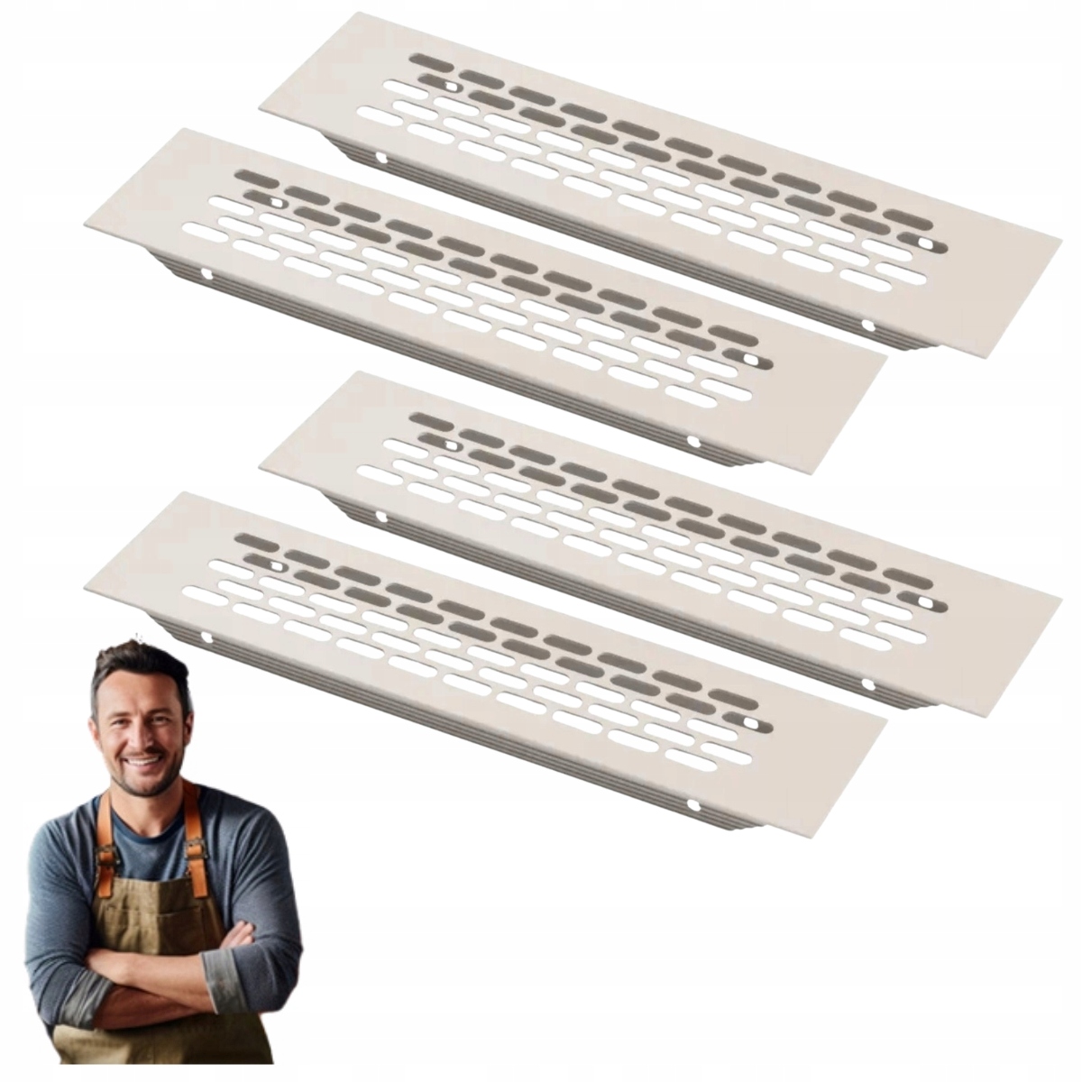 Ventilační mřížka 245x60 z hliníku Kašmir 4ks