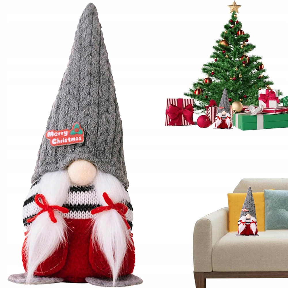 SKRZAT MIKOŁAJ GNOM ŚWIĄTECZNY NA PREZENT ŚWIĘTA BOŻE NARODZENIE STOJĄCY