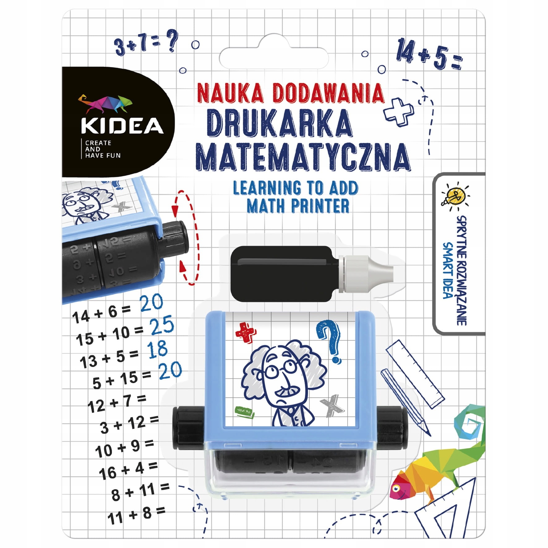 Drukarka/pieczątka matematyczna Dodawanie Kidea