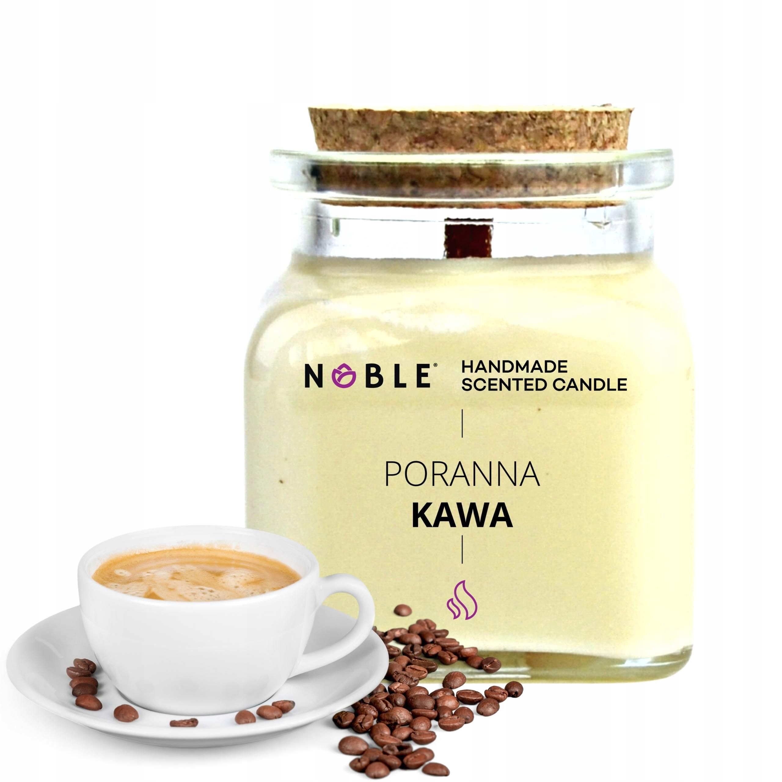 

Świeca tradycyjna sojowa Kawa Noble Coffee zapach