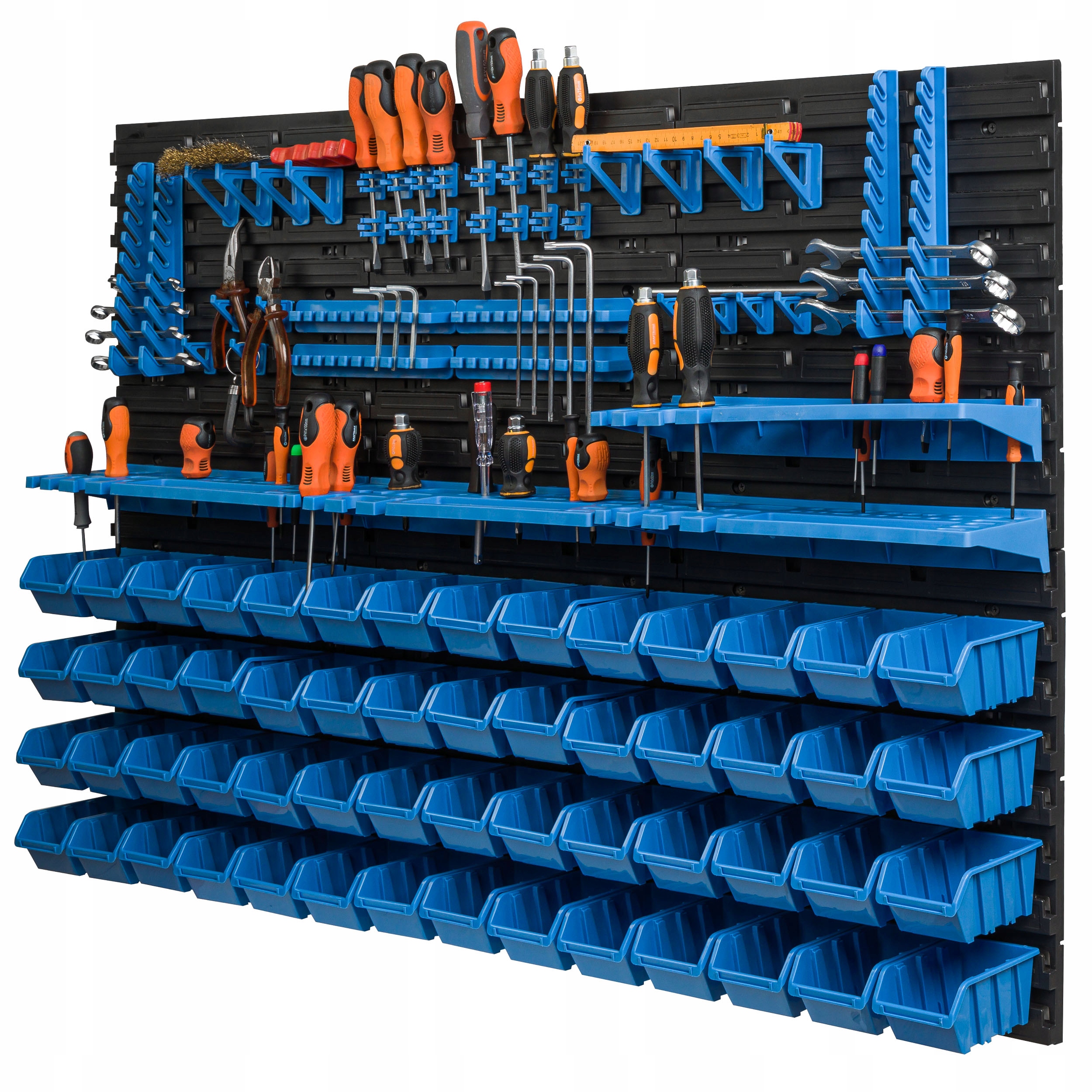 Dílenská tabule na nářadí 115x78cm s 56 boxy