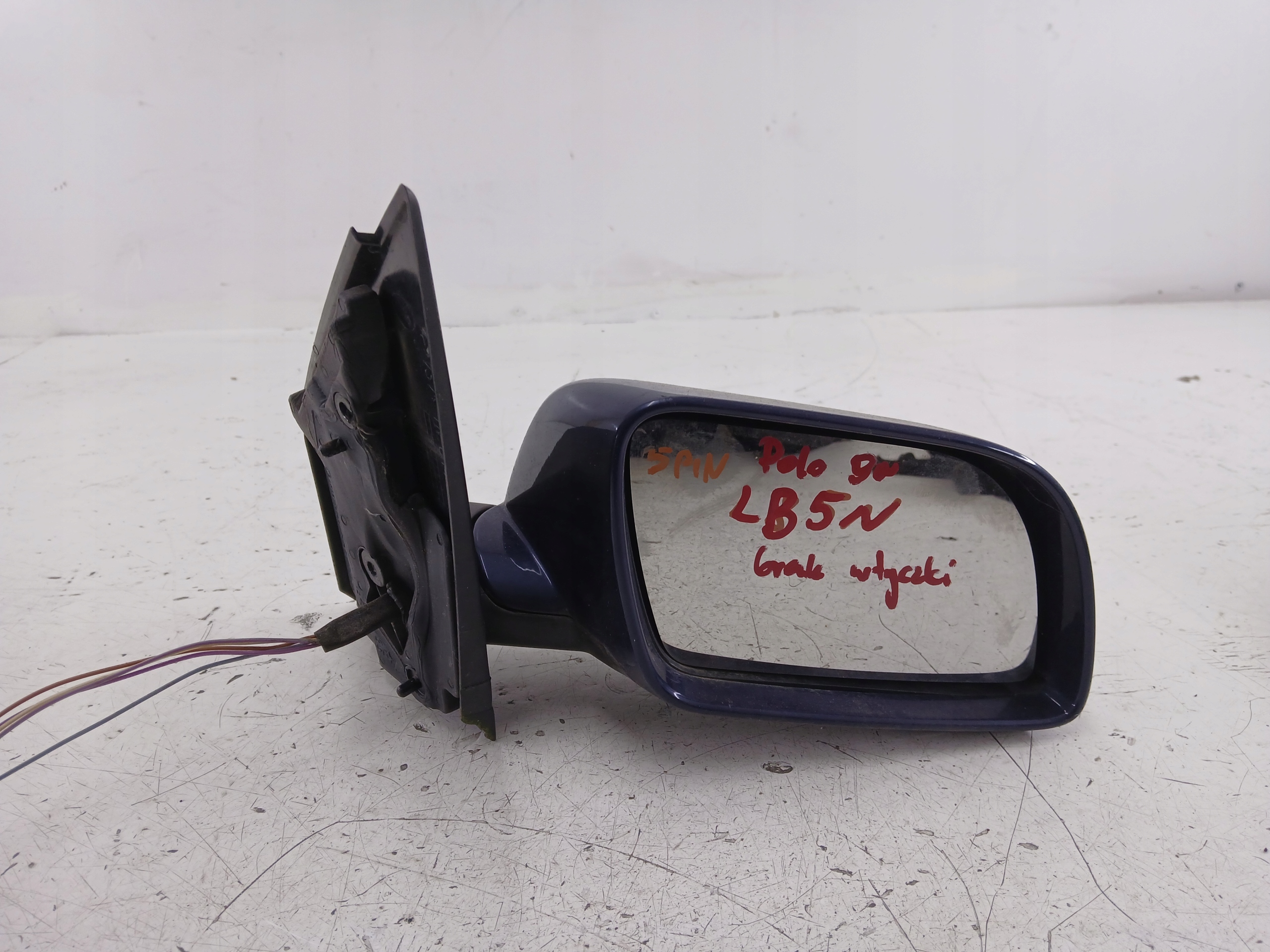 VW POLO 9N mirror right LB5N 5 PIN without WTYCZKI