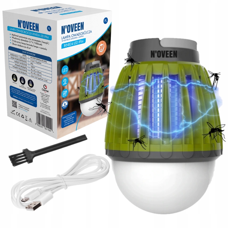 LAMPA NA OWADY KOMARY 2w1 LAMPKA AKUMULATOR NAMIOT TURYSTYCZNA