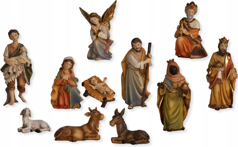 Úžasné figúrky do vianočného betlehemu 11 dielov, 14 cm vysoké, Farebné