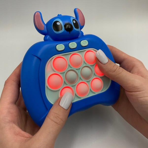 GRA ZRĘCZNOŚCIOWA POP IT POPIT ELEKTRYCZNA ANTYSTRESOWA NIEBIESKA Producent bez marki