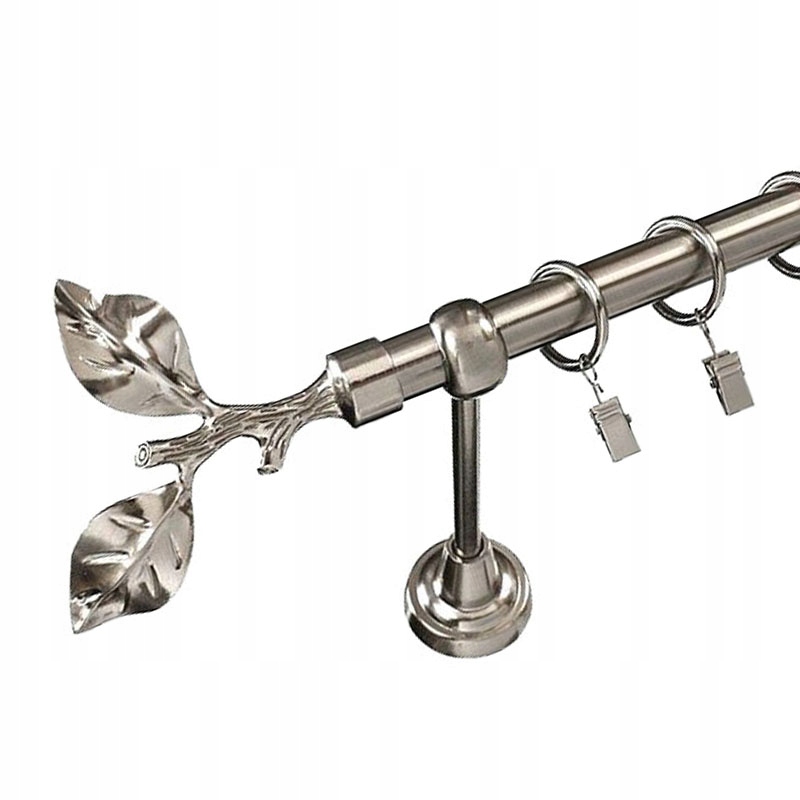 

Metalowy Karnisz w kolorze stalowym 150 cm 19 mm