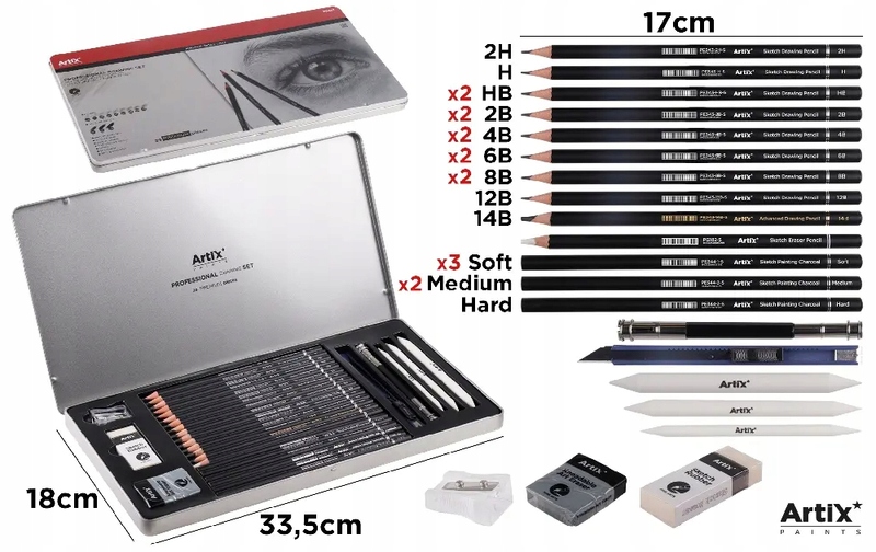 Profesionální sada pro skicování Artix, Main Paper