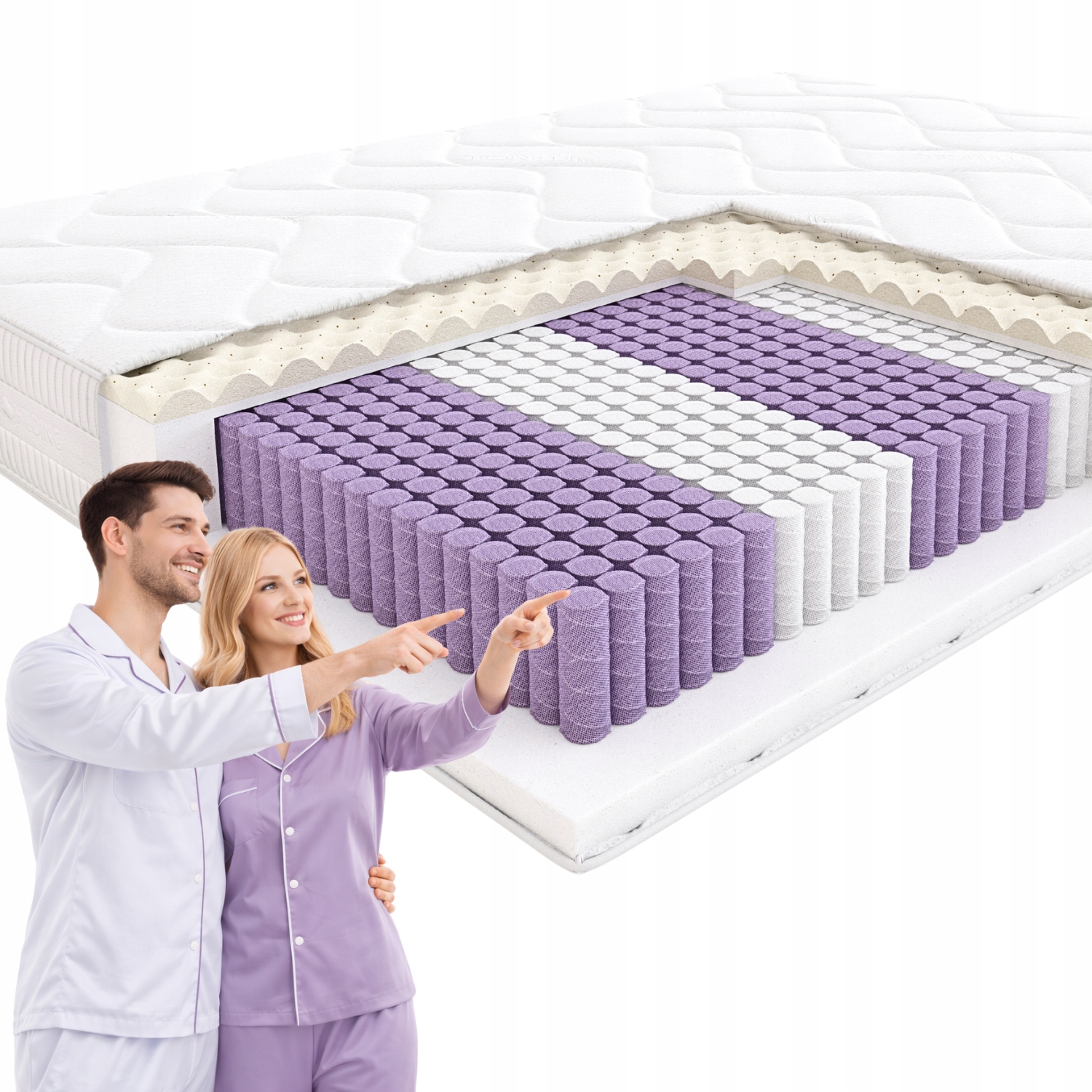 Materac Hilding Flamenco 140x200 cm Pokrowiec Velvet New