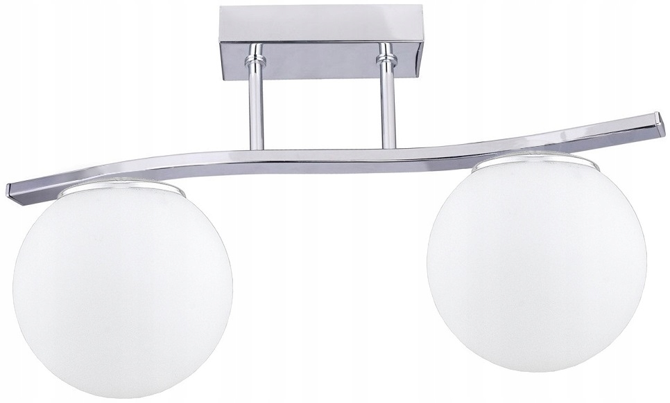 Lampa Wisząca Sufitowa Żyrandol Chrom Białe Kule Milo Led E27