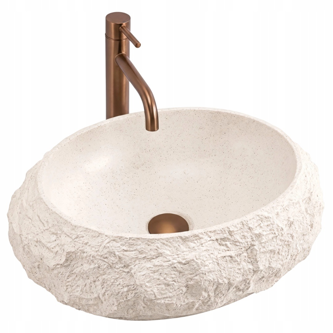 Umyvadlo na desku Rea Mika Warm Beige