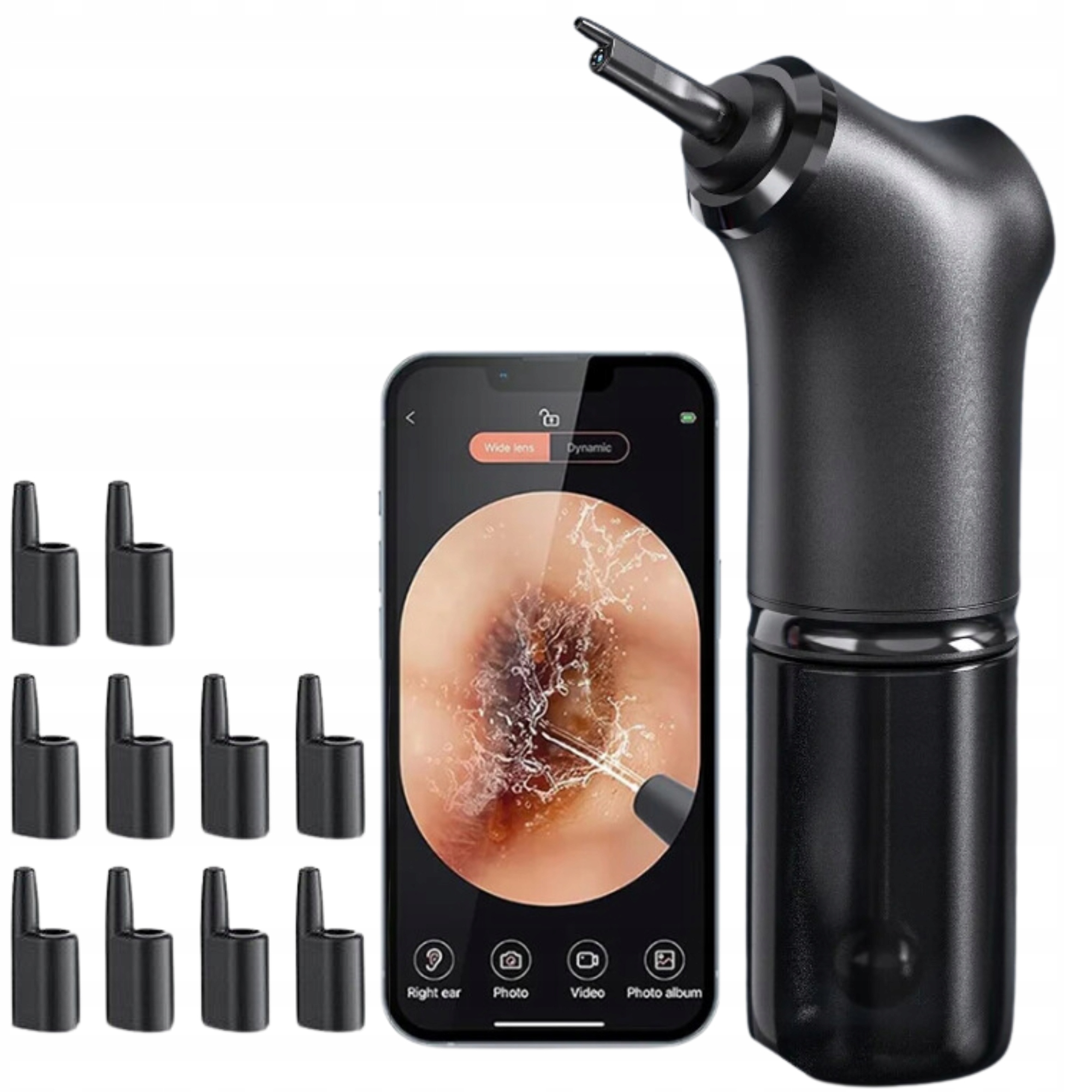 Irygator Urządzenie Czyszczenia Uszu Płukania Woskowiny Bezprzewodowy Wifi